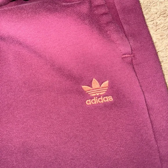Adidas Burgundy Joggers (size m) - Picture 6 of 8